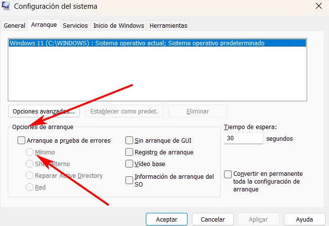 Fonction Windows msconfig