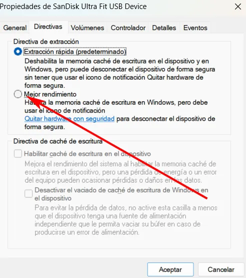 Fonctionnalité Meilleures performances du SSD Windows.