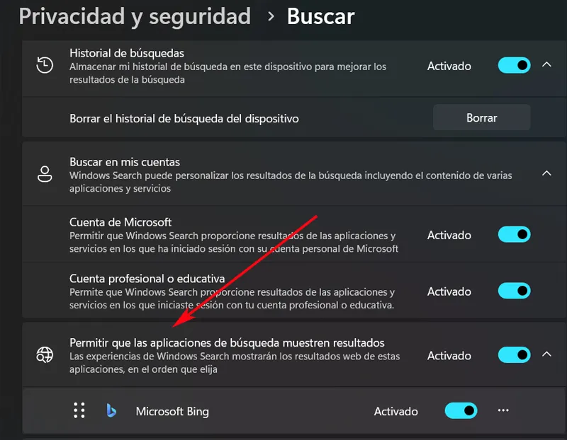 Désactivez les recherches Web par défaut dans Windows 11.