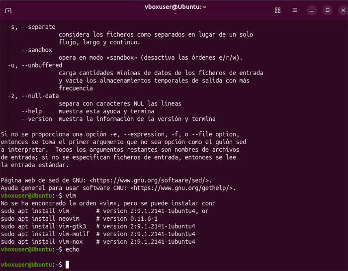 Terminal Linux exécutant des commandes.