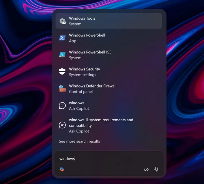Demandez à Copilot Windows 11 dans la barre des tâches.