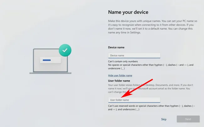 Nom du dossier utilisateur Windows 11.