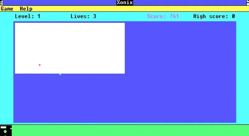 Jeu Xonix conçu pour Windows et ancien.