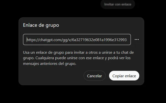 Fenêtre de discussion de groupe ChatGPT.