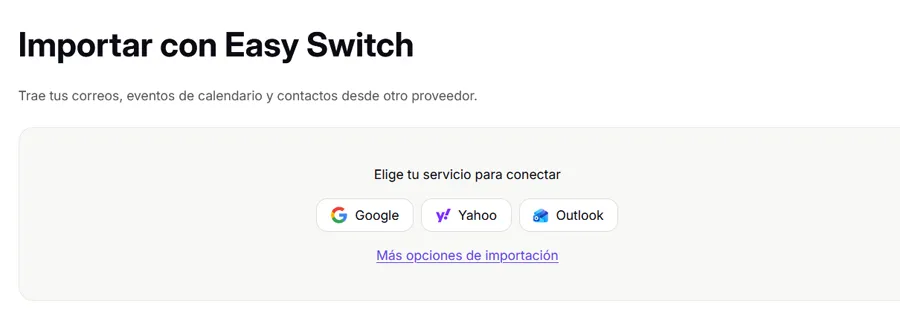 Proton Mail importe les e-mails Gmail.