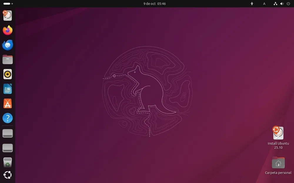 Ubuntu 25.10 - Bureau GNOME 49