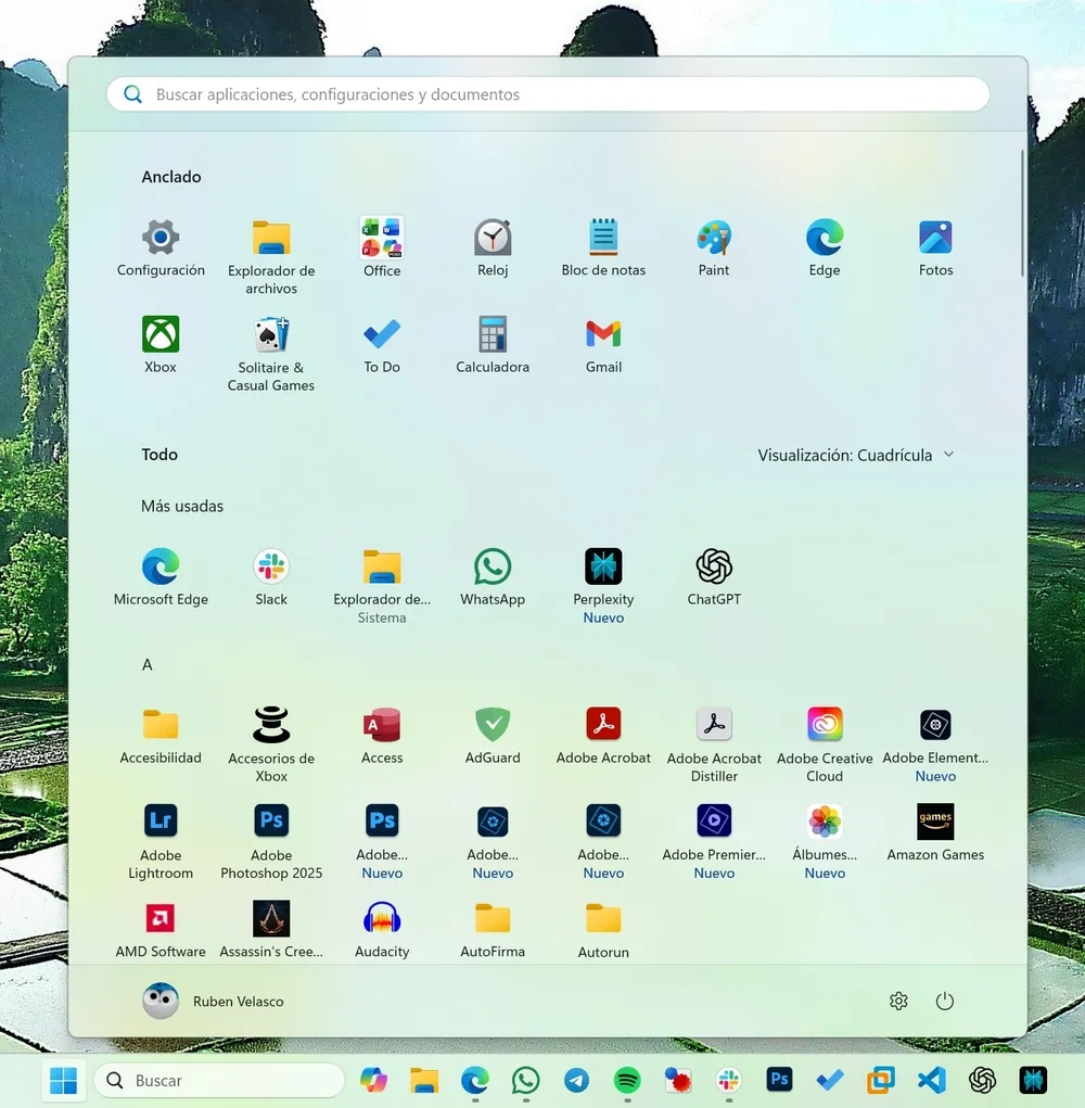 Nouveau menu Démarrer de Windows 11 25H2