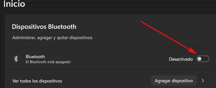 Sélecteur de fonctionnalités Bluetooth Windows