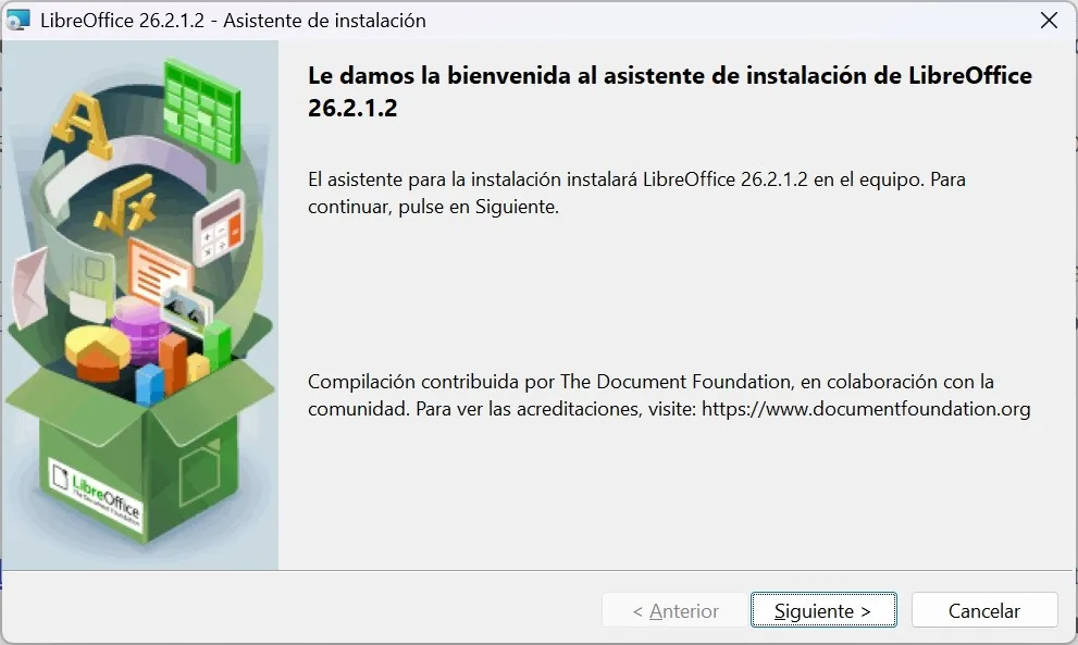 LibreOffice 26.2.1 - Installateur