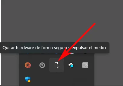 icône de la barre USB