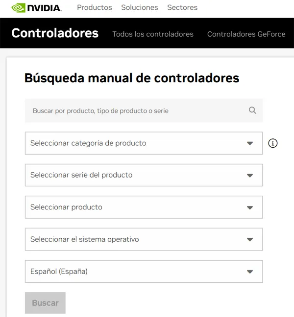 Pilotes Web nvidia