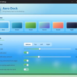 Aero Dock, l'application OpenSource qui permet de récupérer le design Aero de Windows Vista