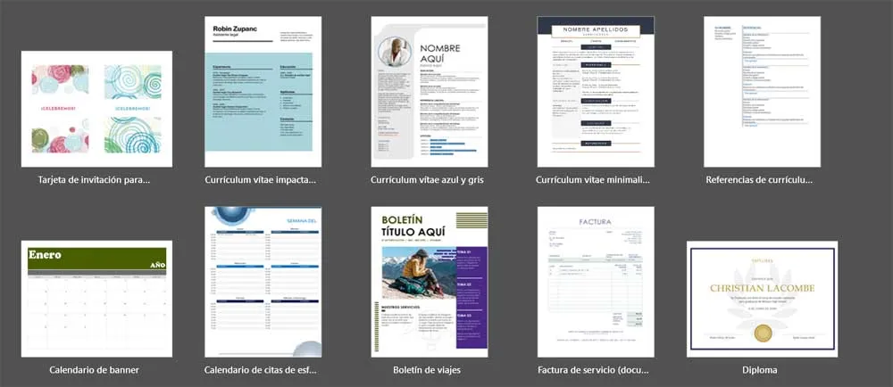 modèles de mots