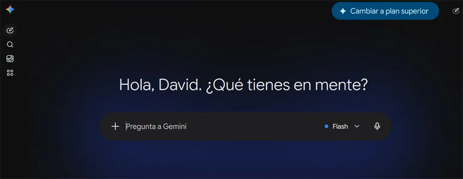 Interface de l'application Web Google Gemini.
