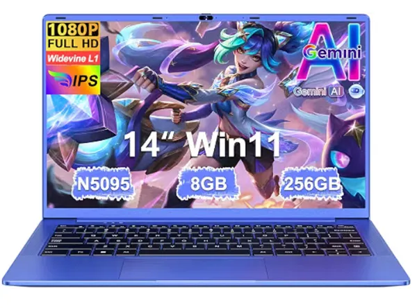 Offre d'ordinateur portable violet.