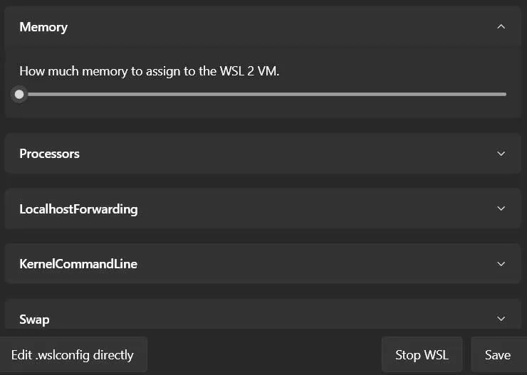 Configuration du gestionnaire de distribution WSL2
