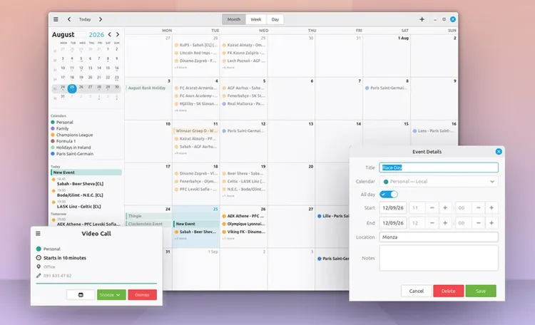 Interface de l'application Clockenstein Linux Mint.