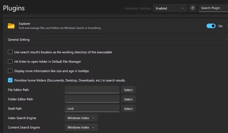 Plugins alternatifs du moteur de recherche Windows.
