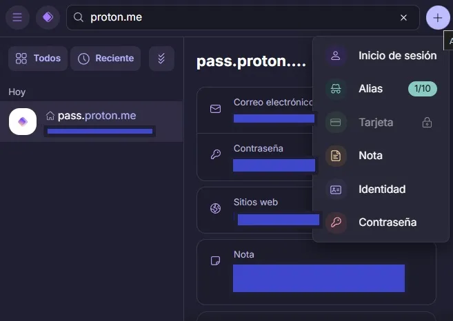 options de passage de protons