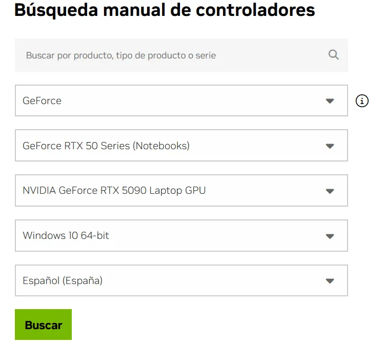 rechercher des pilotes nvidia
