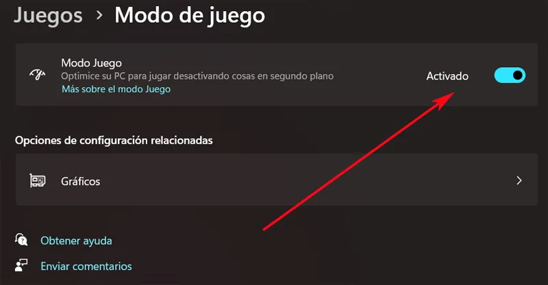 Sélecteur de mode de jeu Windows.