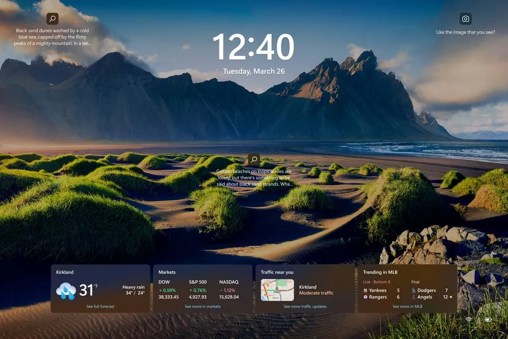 Widgets d'écran de verrouillage Windows 11 qui arriveront avec la prochaine mise à jour